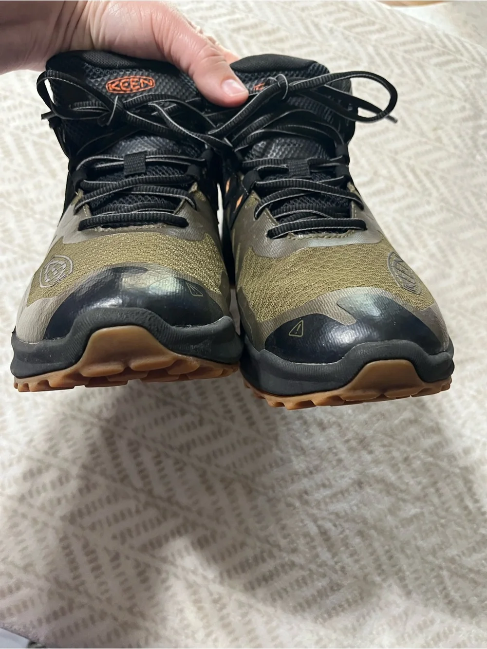 KEEN Men's Green Black Waterproof Hiking Boots 9.5
